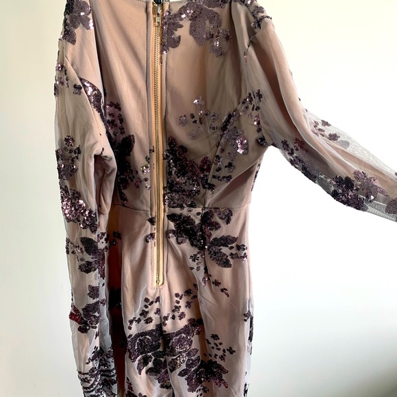 SOC Taupe Sequin Dress Size Small - Picture 3 of 3